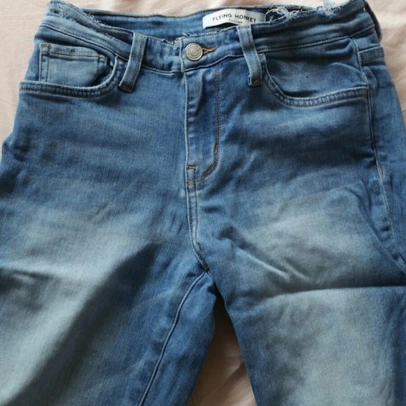 flying monkey jeans W BLEACH HEM - Picture 2 of 5